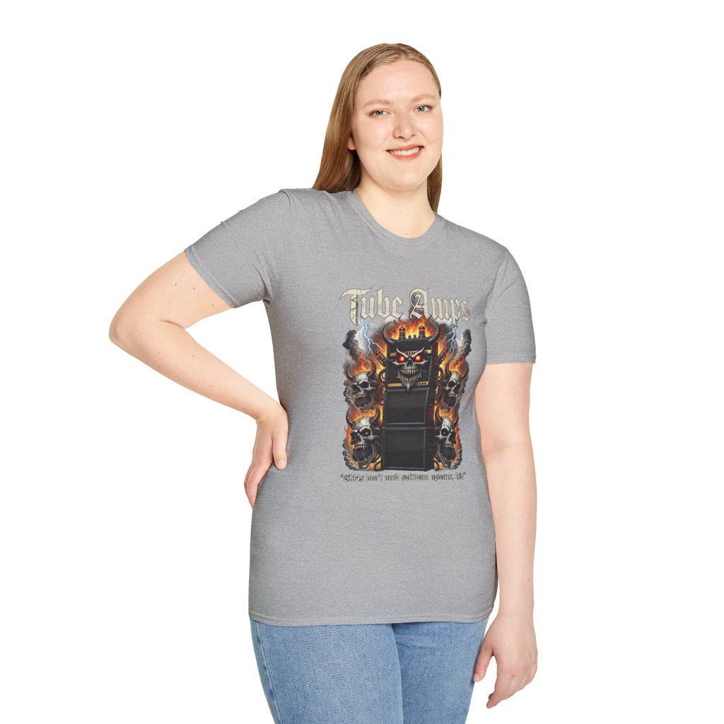Tube Amps T-Shirt — "EL34s Don't Take Software Updates, Kid" Guitarist Tee