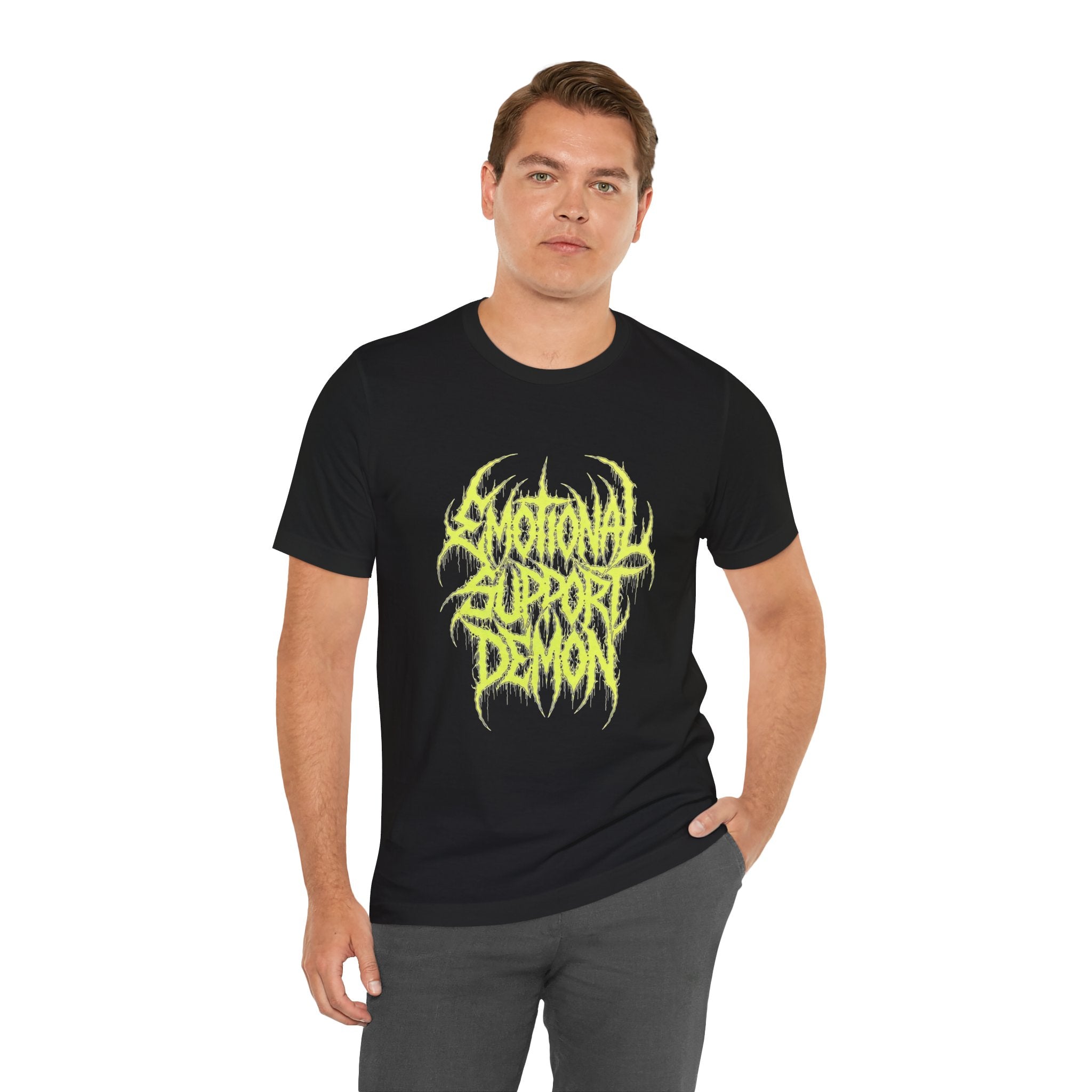 Emo Metal Tee — "Emotional Support Demon" Graphic Shirt