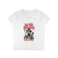Ladies' V-Neck T-Shirt — "Oat Milk Obsession: Lactose Is Weak" Graphic Tee