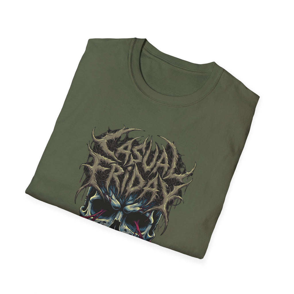 Casual Friday Skull Tee — Gothic Horror Graphic T-Shirt