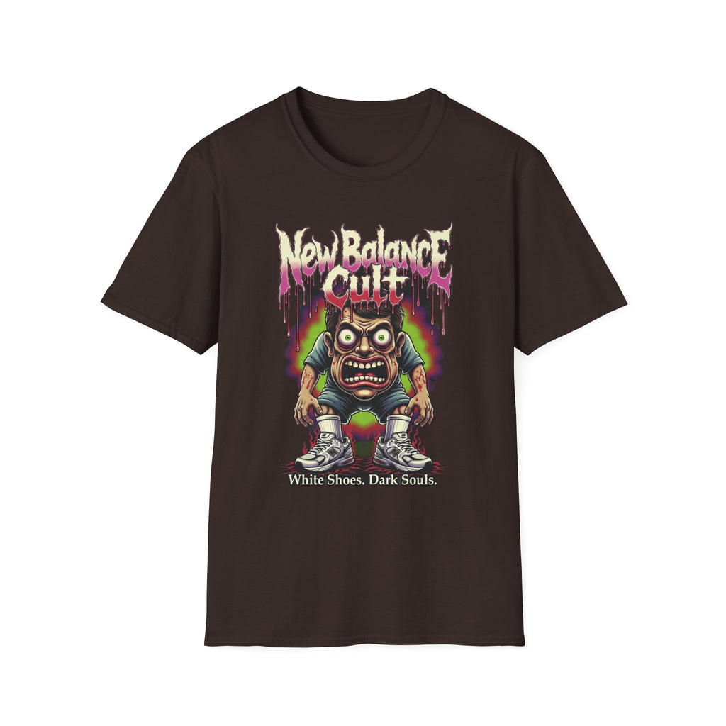 Graphic T-Shirt — 'New Balance Cult' Horror Skate Art Tee