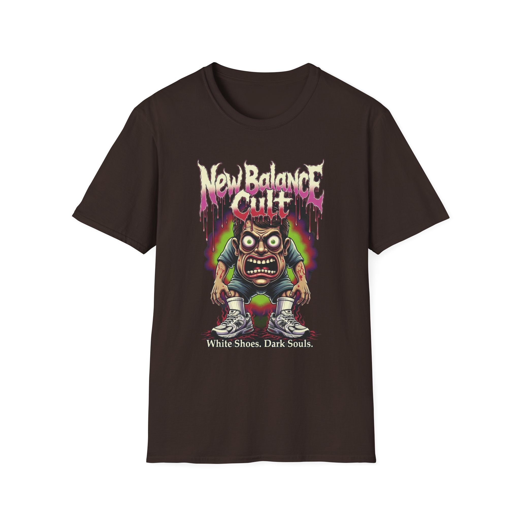 Graphic T-Shirt — 'New Balance Cult' Horror Skate Art Tee