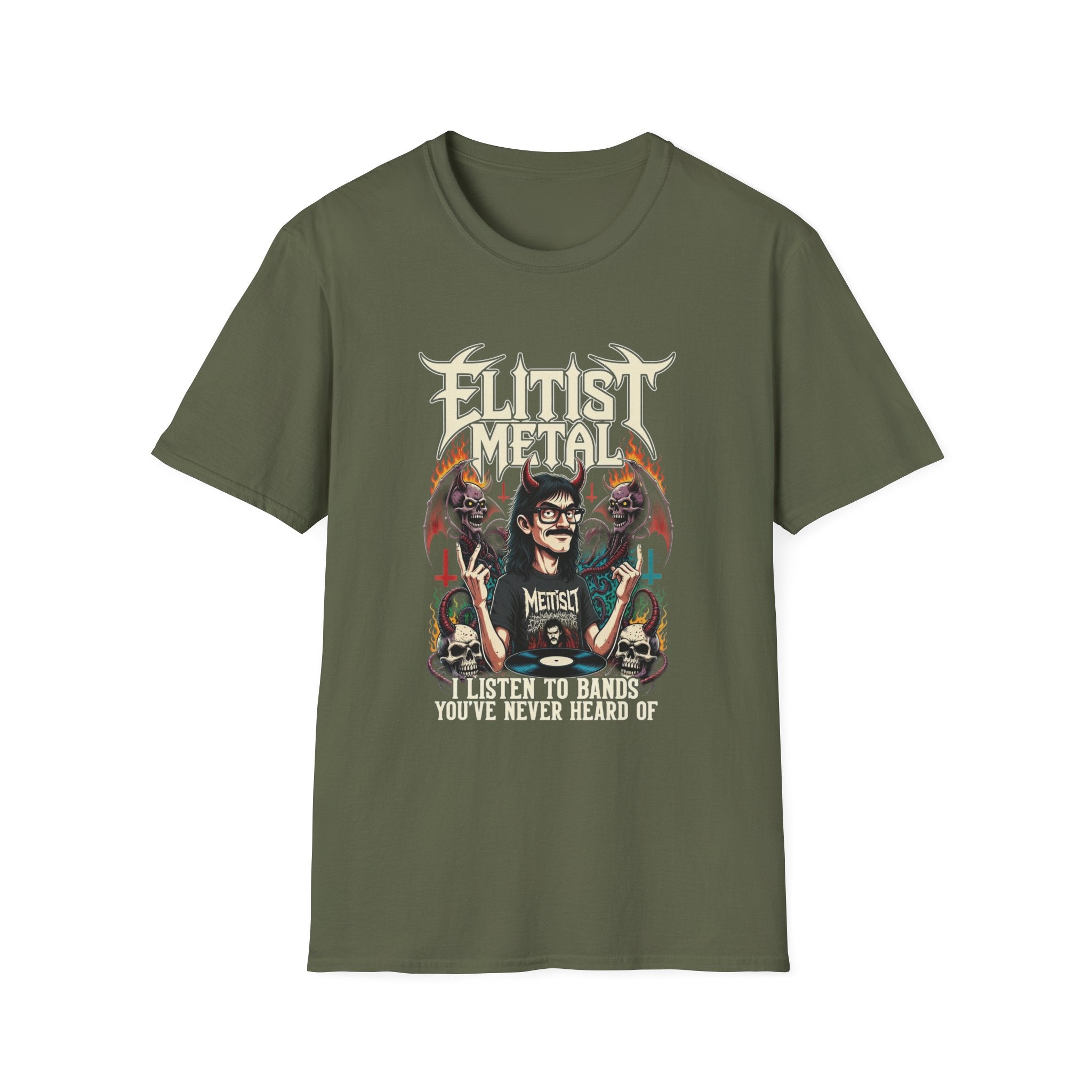 Elitist Graphic T-Shirt — Retro Occult Band Art