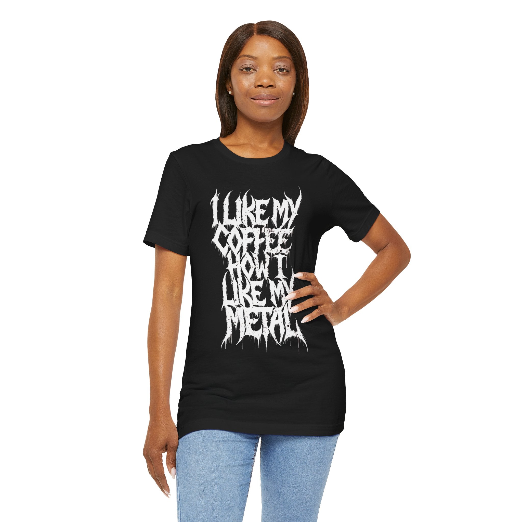 Metal Music T‑Shirt - "I Like My Coffee How I Like My Metal" Crew Tee