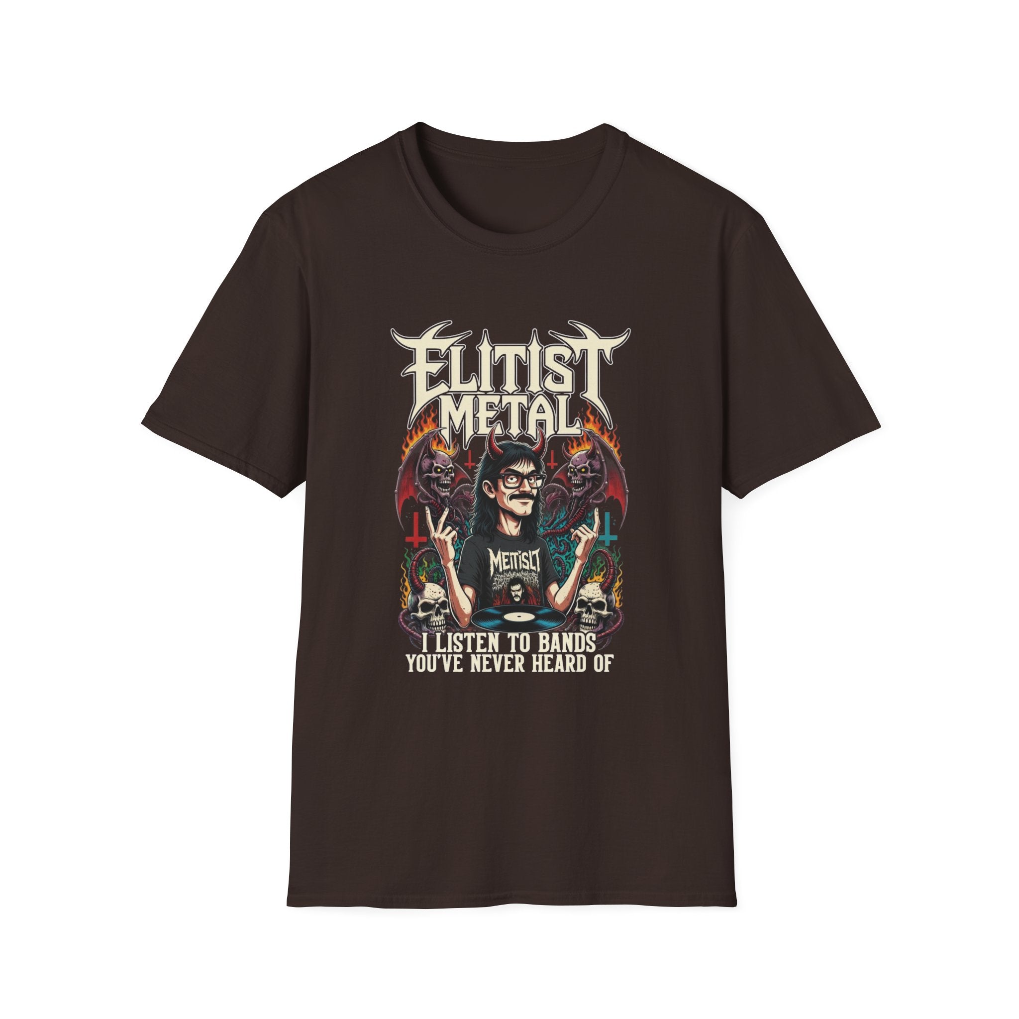 Elitist Graphic T-Shirt — Retro Occult Band Art