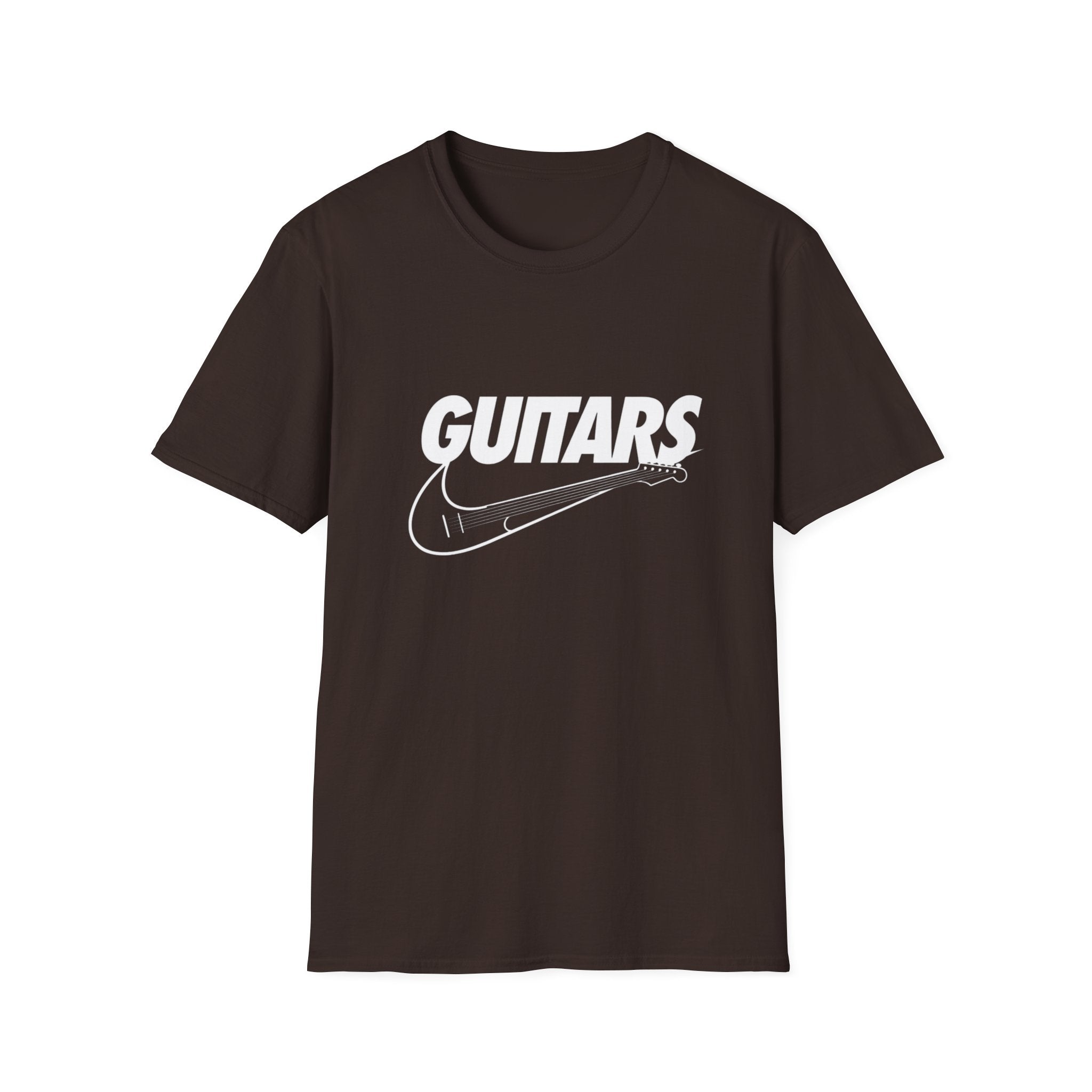 Guitars Graphic T-Shirt — Retro Rock Electric Guitar Logo Tee