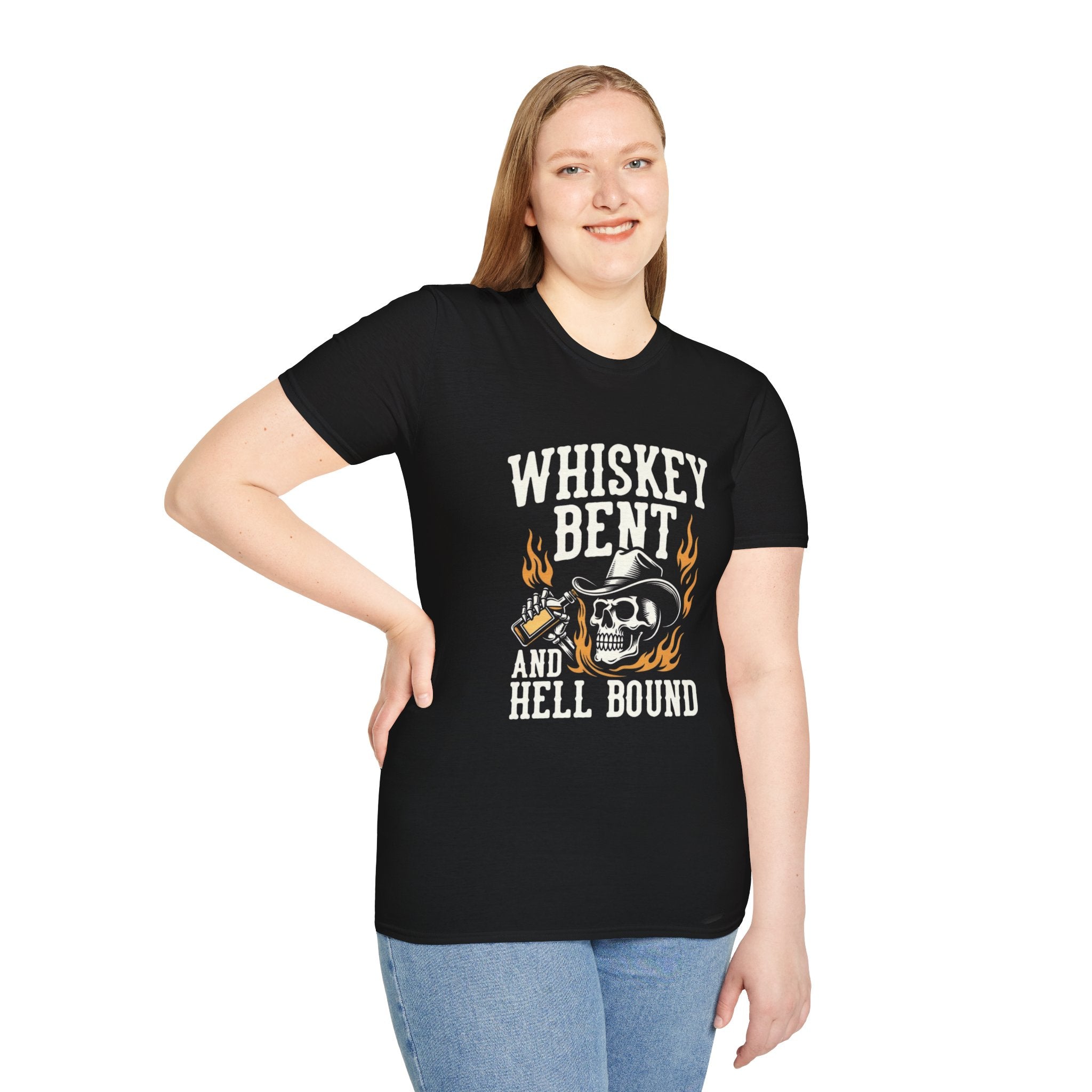 Whiskey Bent and Hell Bound Skull T-Shirt