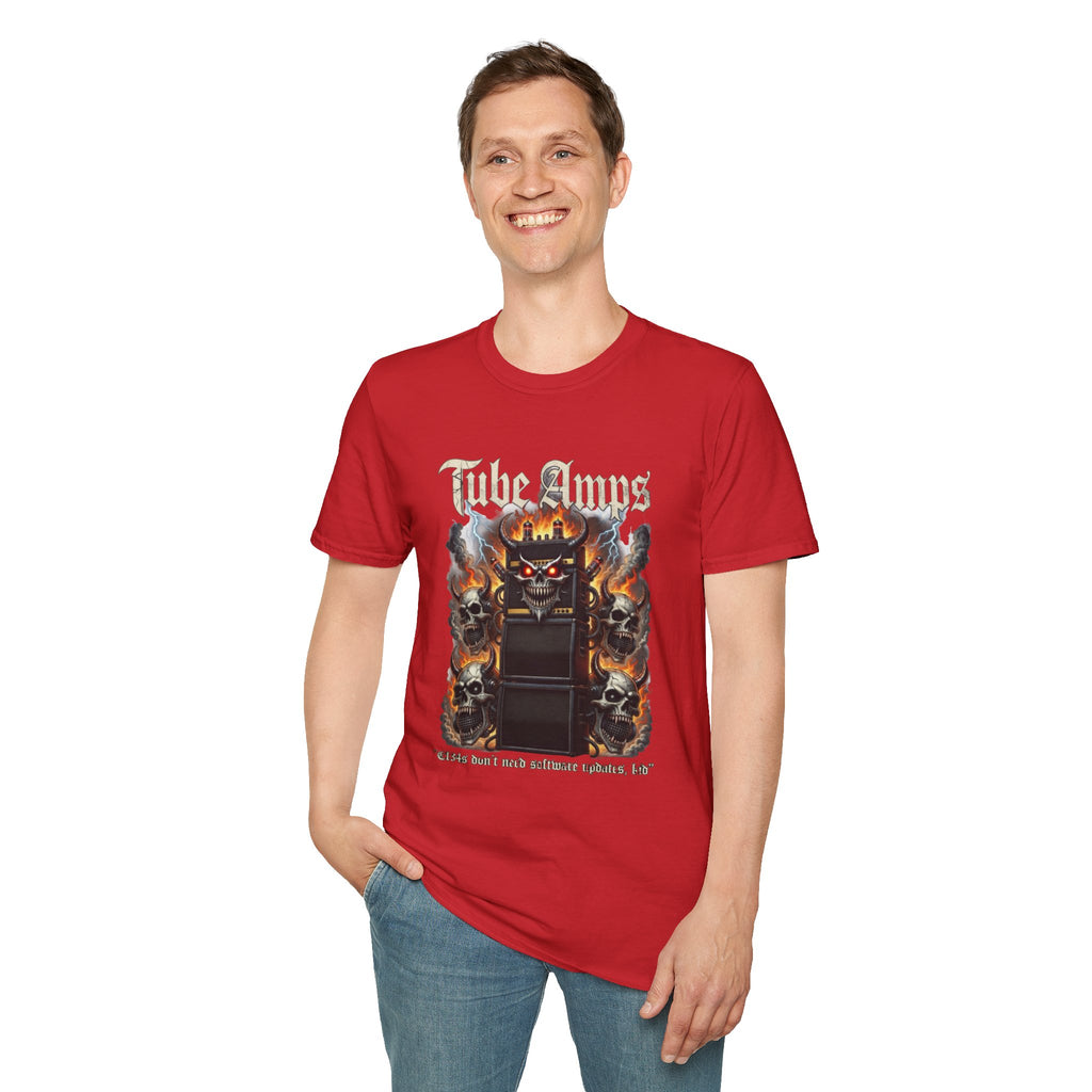 Tube Amps T-Shirt — "EL34s Don't Take Software Updates, Kid" Guitarist Tee
