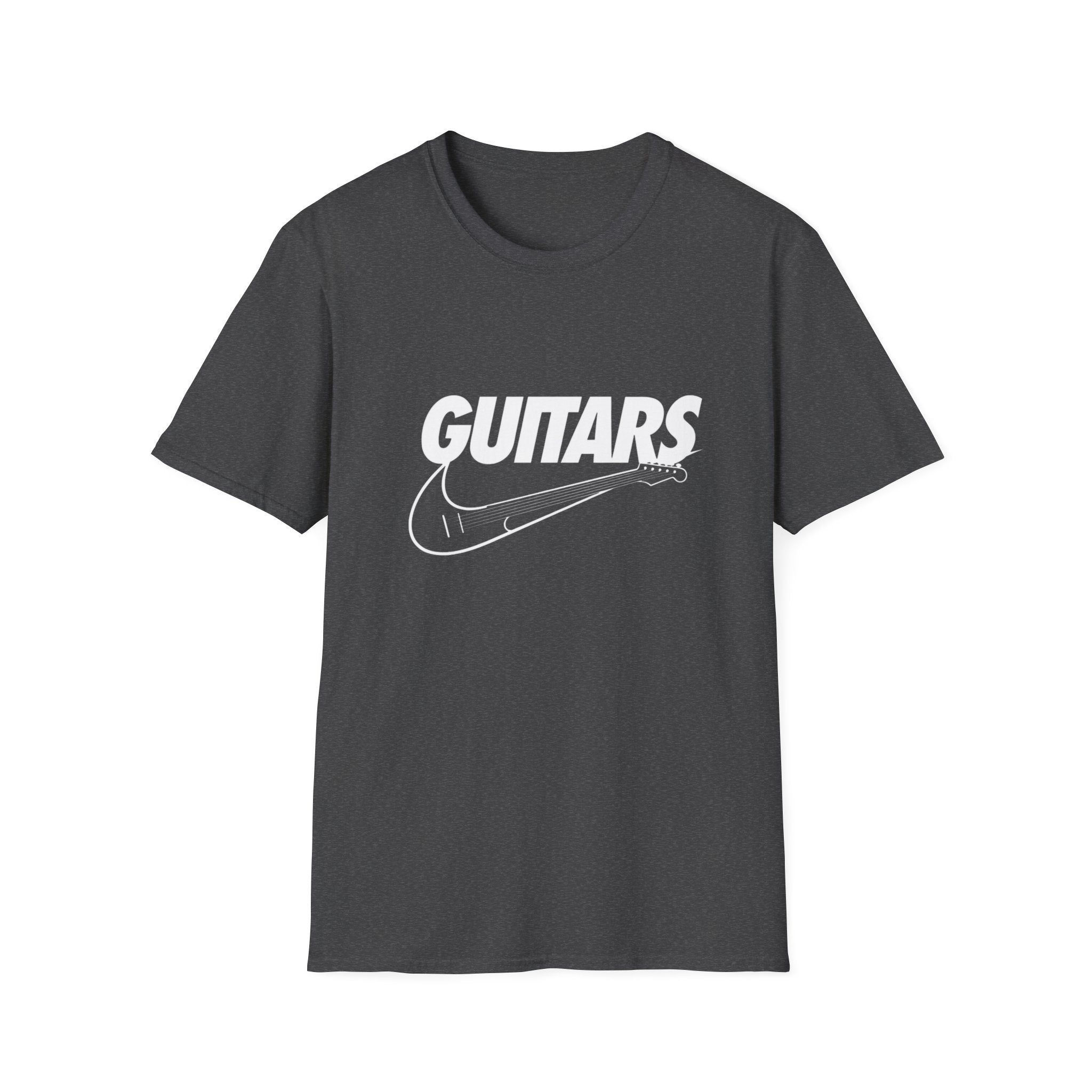 Guitars Graphic T-Shirt — Retro Rock Electric Guitar Logo Tee