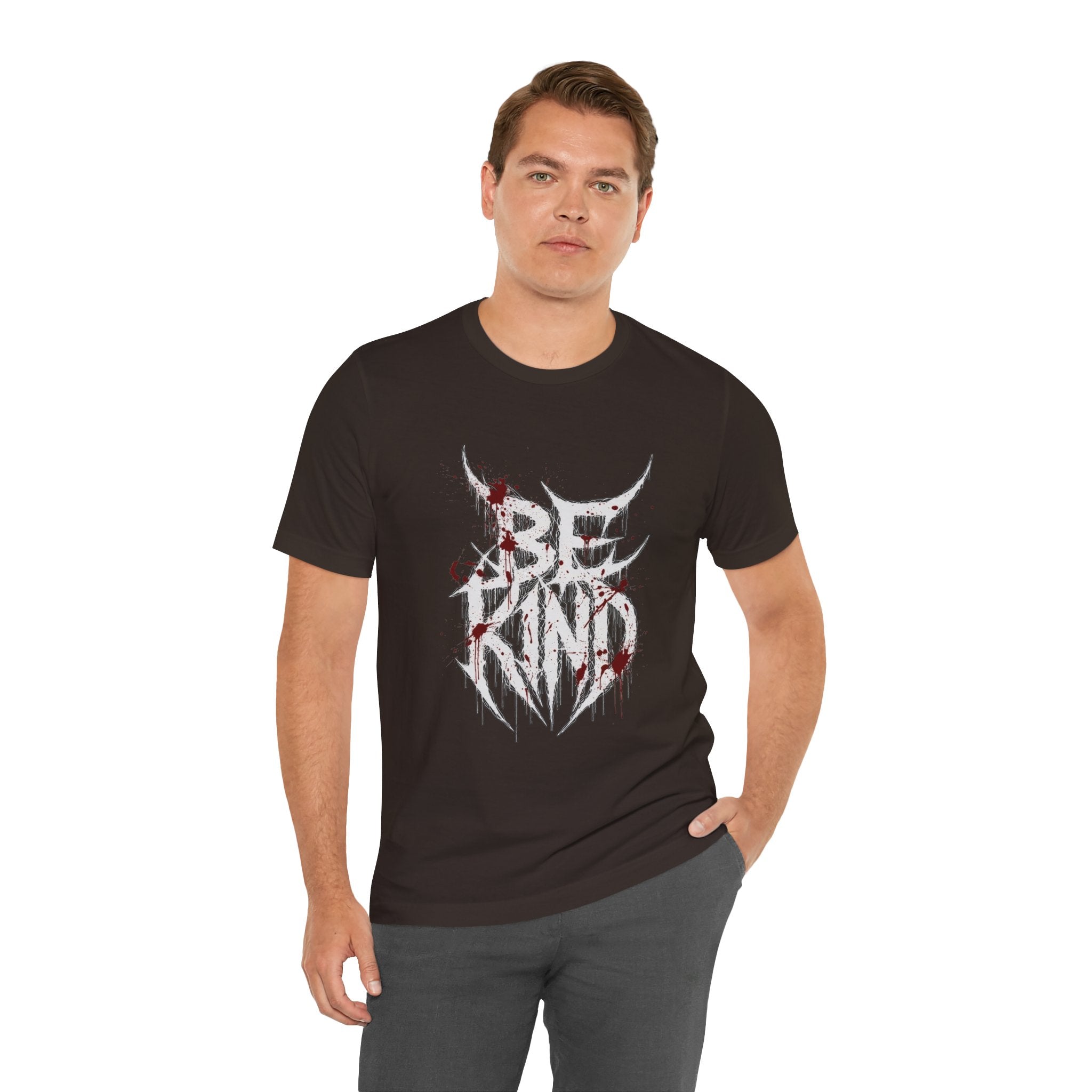 Be Kind Graphic Tee — Gothic Horror “Be Kind” Blood-Drip T-Shirt