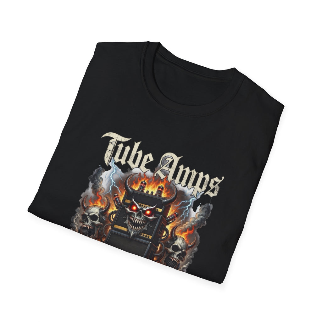 Tube Amps T-Shirt — "EL34s Don't Take Software Updates, Kid" Guitarist Tee
