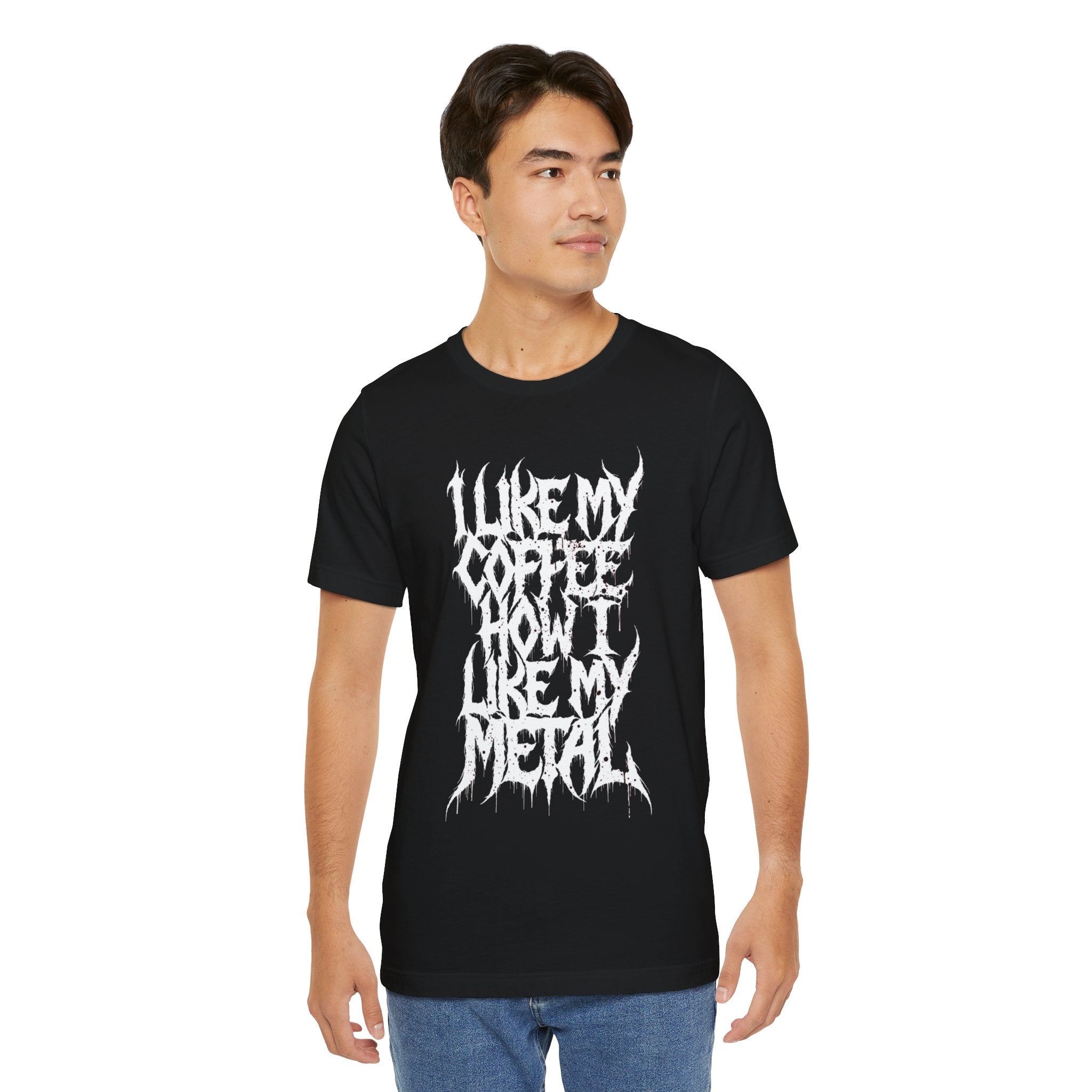 Metal Music T‑Shirt - "I Like My Coffee How I Like My Metal" Crew Tee