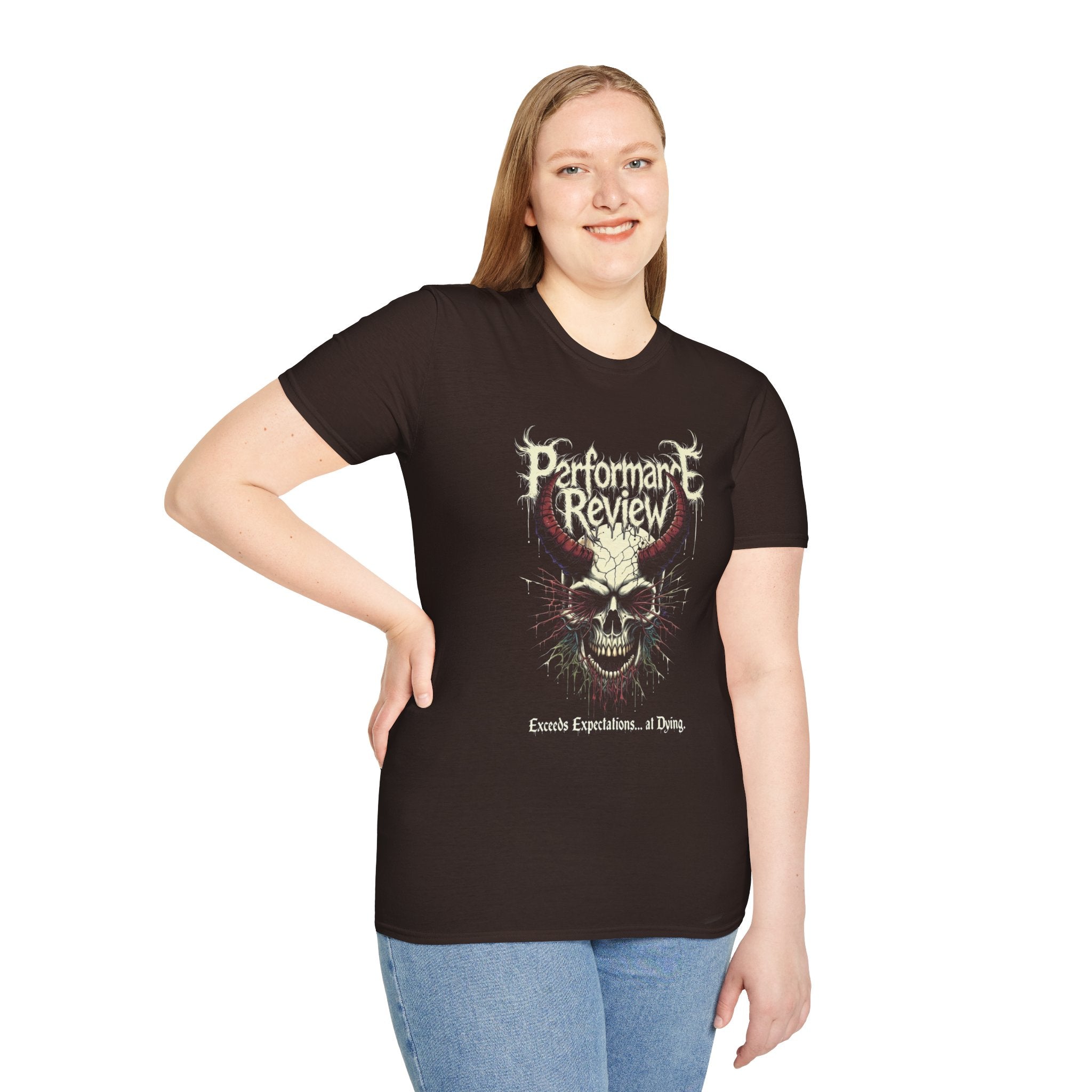 Performance Review Skull Band T‑Shirt — Metal Concert Tee