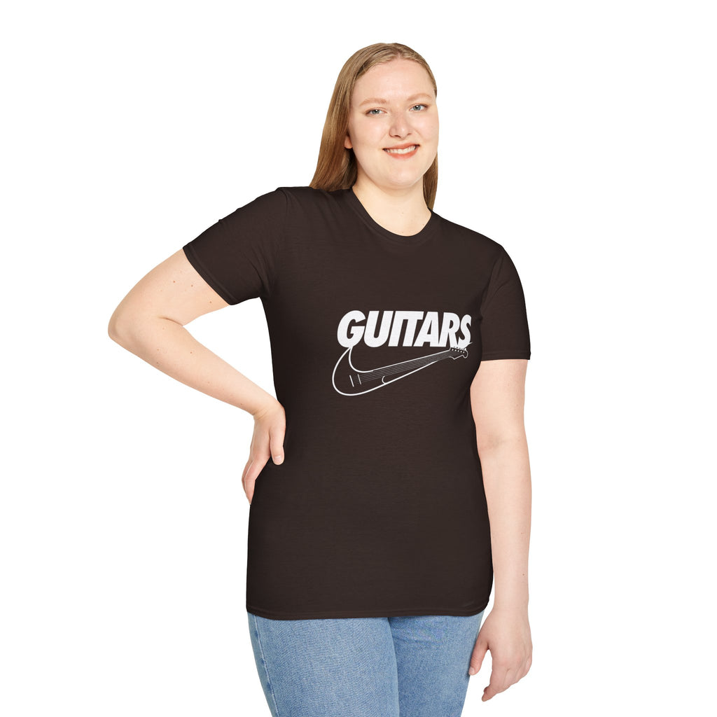 Guitars Graphic T-Shirt — Retro Rock Electric Guitar Logo Tee