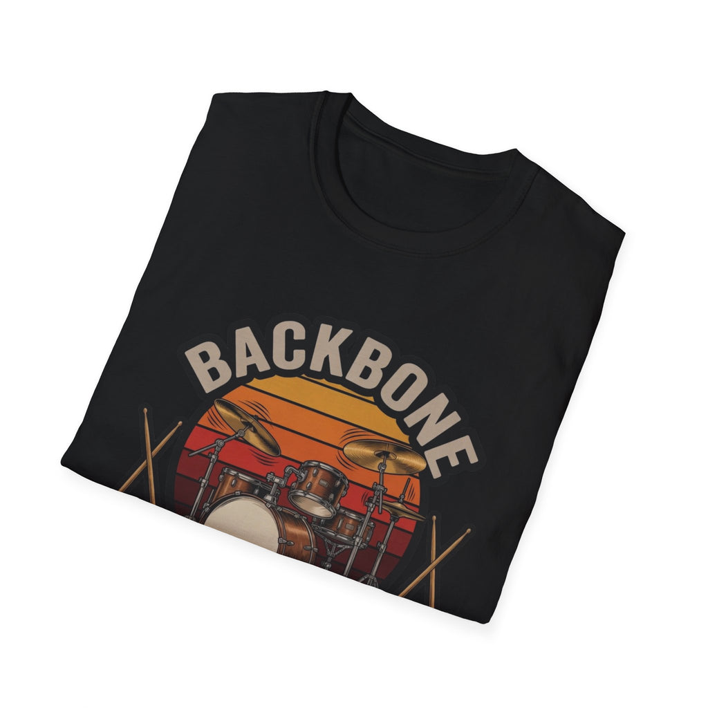 Drummer T-Shirt — “Backbone: You Are Only As Good As the Drummer” Vintage Drum Kit Tee