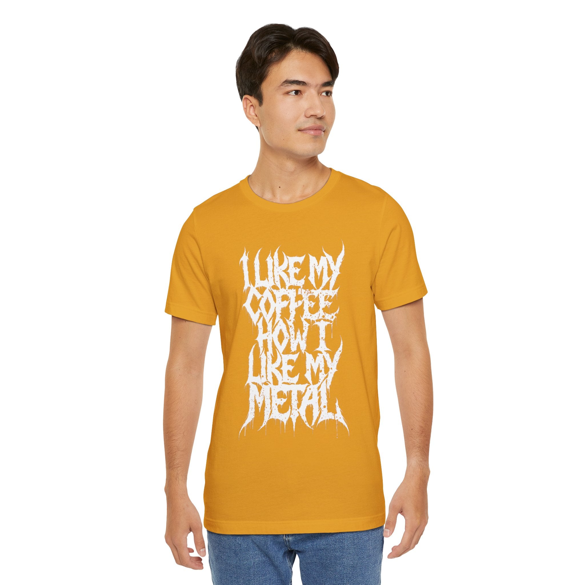 Metal Music T‑Shirt - "I Like My Coffee How I Like My Metal" Crew Tee