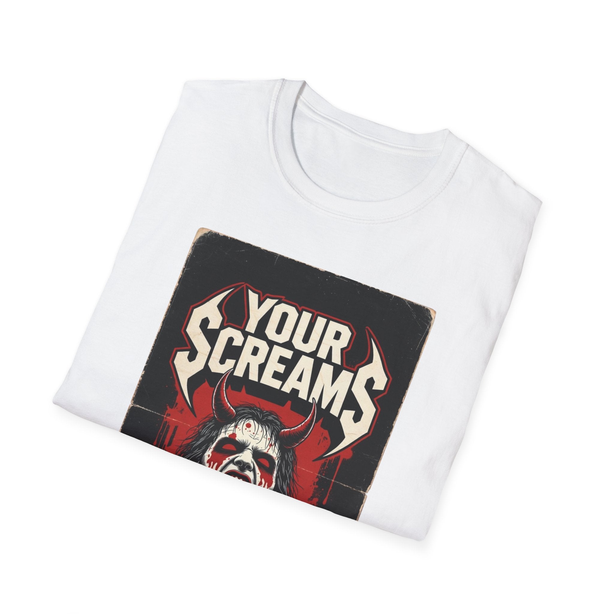 Horror Graphic Tee — "Your Screams Suck (Worse Than Your Mom)"