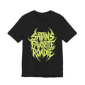 Satan’s Favorite Roadie T‑Shirt — Neon Metal Band Tee