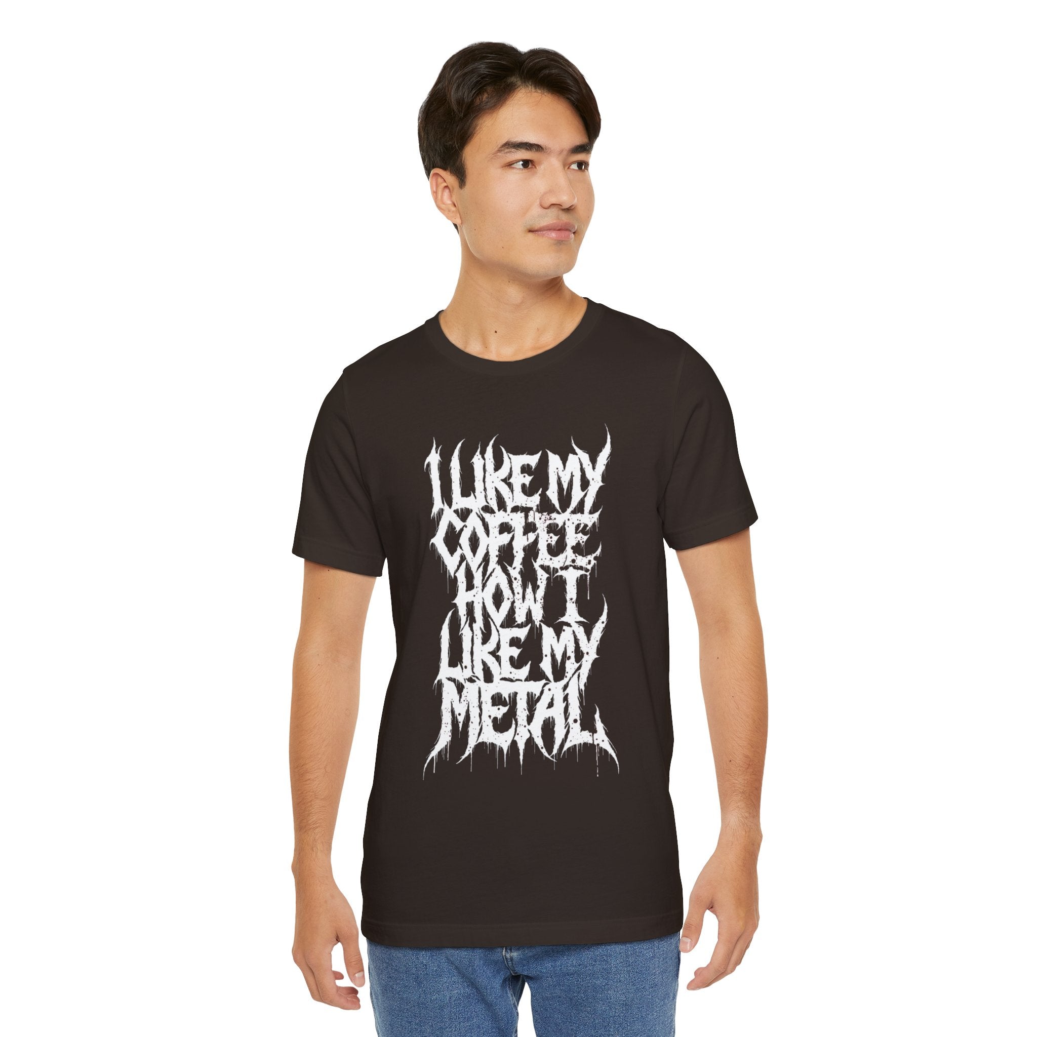 Metal Music T‑Shirt - "I Like My Coffee How I Like My Metal" Crew Tee