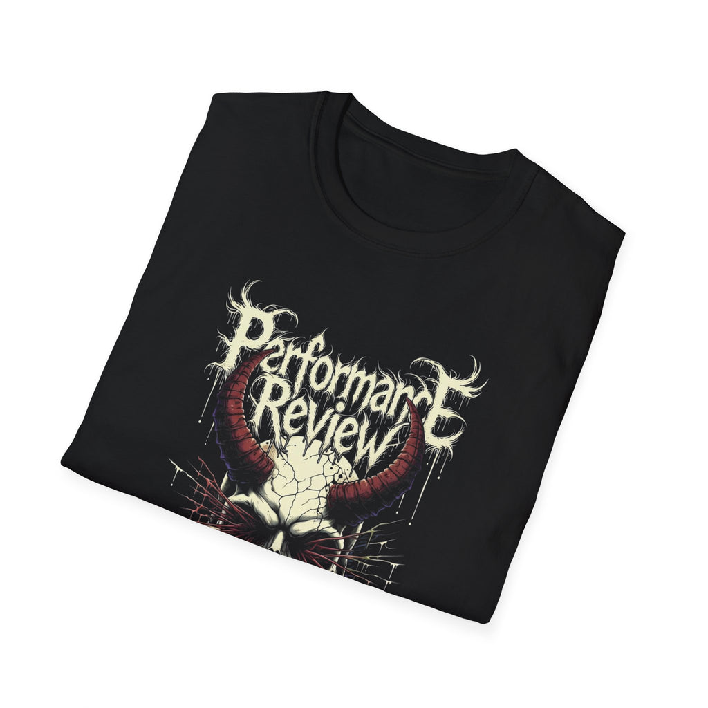 Performance Review Skull Band T‑Shirt — Metal Concert Tee
