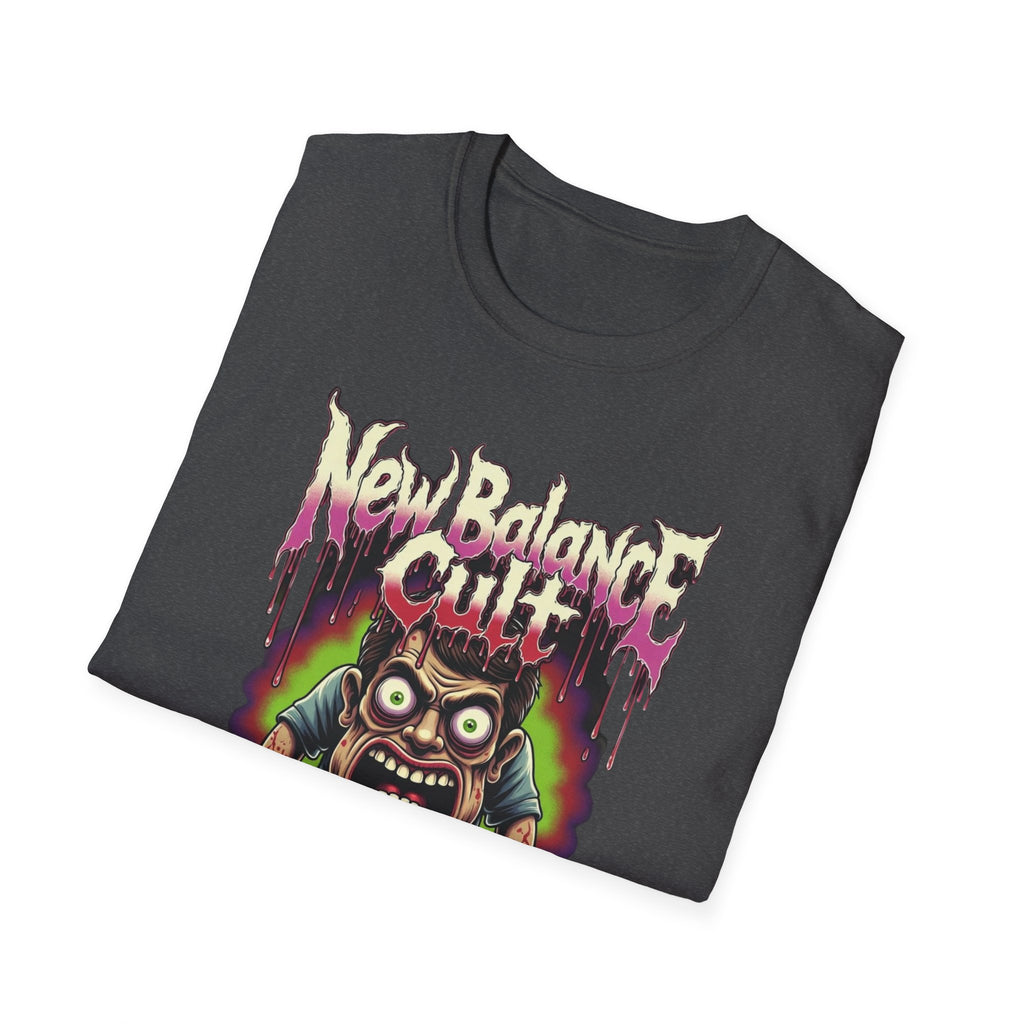 Graphic T-Shirt — 'New Balance Cult' Horror Skate Art Tee