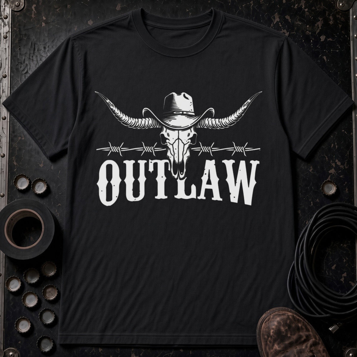 Outlaw Longhorn Skull